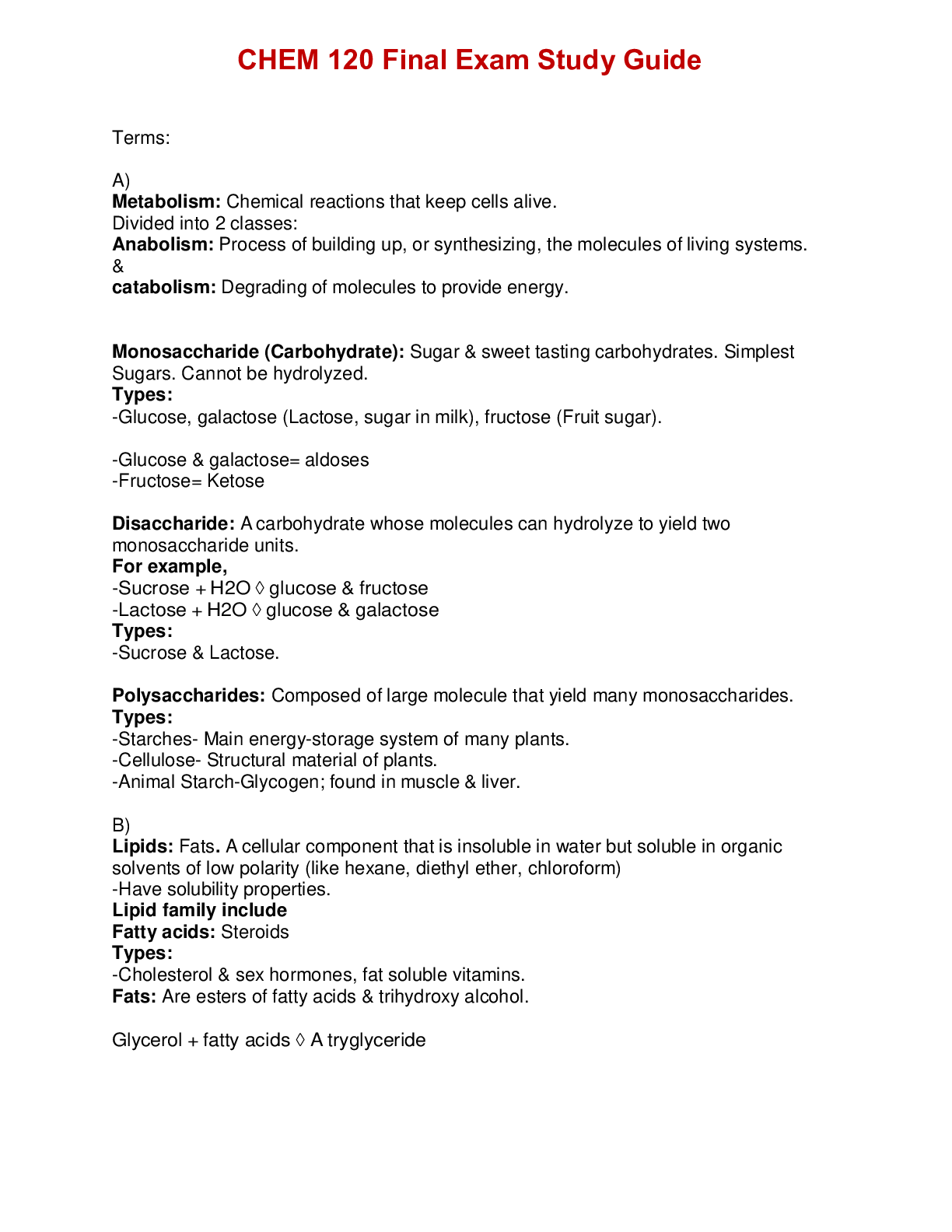 Preview image of CHEM 120 Final Exam Study Guide document